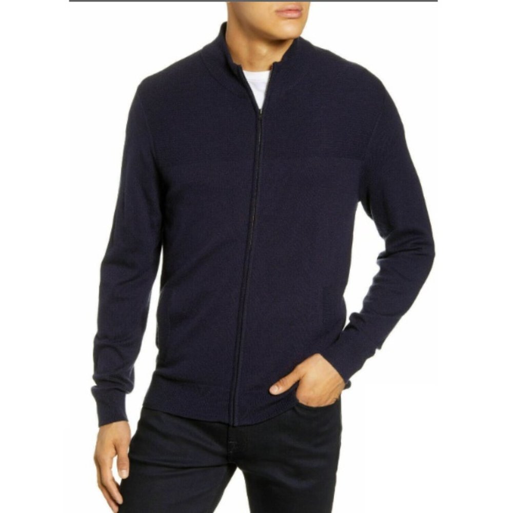 NWOT Nordstrom Men's Shop Zip Cardigan Sweater $99
